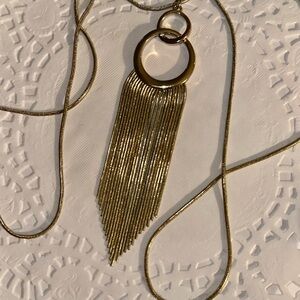 Elegant Gold Fringe Necklace